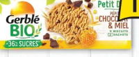 Gerble BIO Biscuiți bio cu ciocolată și miere 132g