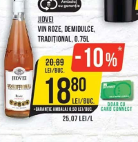 Jidvei Vin Roze, Demidulce, Tradițional, 0.75L