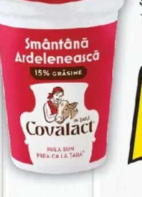 COVALACT DE ȚARĂ SMÂNTÂNĂ ARDELENEASCĂ, 15% GRĂSIME, 370G