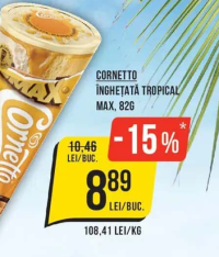 Cornetto Înghețată Tropical Max 82g