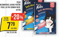FELIX RECOMPENSE LICHIDE PENTRU PISICI, CU PUI/SOMON/RAȚĂ, 4X10G