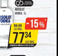 Absolut Vodca, 1L