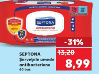 SEPTONA Şervețele umede antibacteriene 60 buc