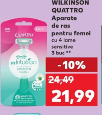 WILKINSON QUATTRO Aparate de ras pentru femei cu 4 lame sensitive 3 buc