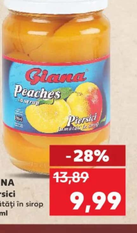 GIANA Piersici jumătăți în sirop 720 ml