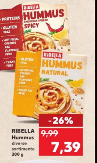 RIBELLA Hummus diverse sortimente 200 g