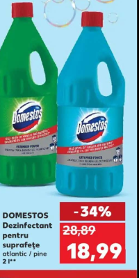 DOMESTOS Dezinfectant pentru suprafețe atlantic / pine 2l
