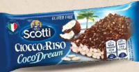 Riso Scotti Baton Orez cu nucă cocos glazură de ciocolată 25 g