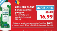 Cosmetic Plant Șampon pentru păr gras cu mentol și ulei esențial de mentă 400 ml