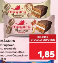 Măgura Prăjitură macaron Banoffee/ Cappuccino 35g