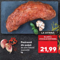 Pastramă din pulpă de porc feliată marinată kg