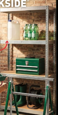 Parkside Raft metalic cu 4x polițe 75x150x30 cm 1 buc