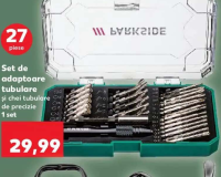 Parkside Set de adaptoare tubulare și chei tubulare de precizie 27 piese 1 set