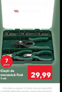 Parkside Clești de mecanică fină 7 piese