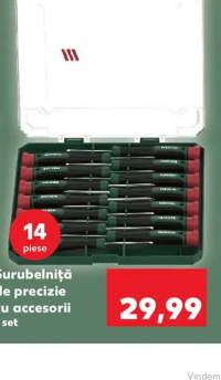 Parkside Șurubelniță de precizie cu accesorii 14 piese