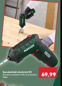 Parkside Șurubelniță electrică 4V 2Ah și încărcător