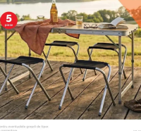 Set mobilier pentru camping 120x60 cm 5 piese 1 set