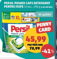 PERSIL POWER CAPS DETERGENT PENTRU RUFE 35 buc., 490g