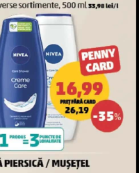 Nivea Gel Duș diverse sortimente, 500 ml