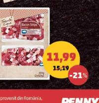 Tabula Ligua Bacon fâșii 2x125 g