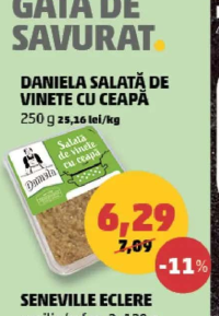 DANIELA SALATĂ DE VINETE CU CEAPĂ 250 g