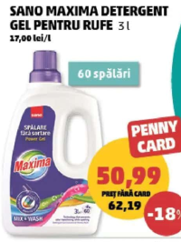 SANO MAXIMA DETERGENT GEL PENTRU RUFE 3l