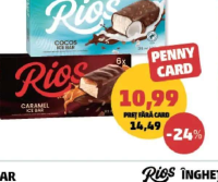 Rios Înghețată Batoane cocos 6x35 g / caramel 6x38 g