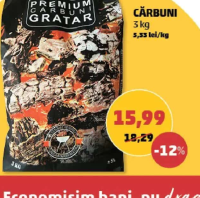 Premium Cărbuni Grătar 3kg