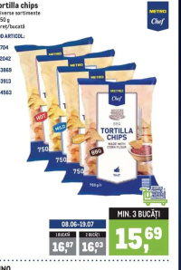 Metro Chef Tortilla chips diverse sortimente 750 g