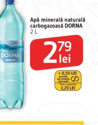 Apă minerală naturală carbogazoasă DORNA 2 L