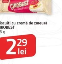 CIKOBEST Biscuiți cu cremă de zmeură 56 g