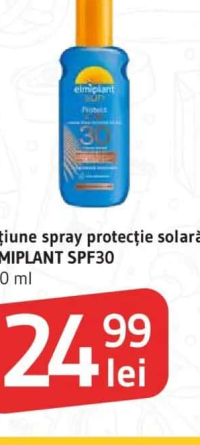ELMIPLANT Loțiune spray protecție solară SPF30 150 ml