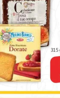 MULINO BIANCO Pâine coaptă feli 315 g, integrală / albă