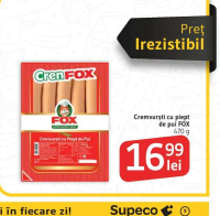 FOX Cremvurști cu piept de pui 470 g
