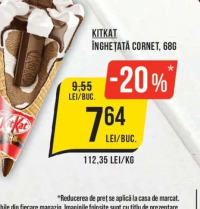 KITKAT Înghețată cornet, 68g