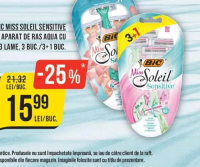 Bic Miss Soleil Sensitive Aparat De Ras Apa Cu 3 Lame 3 buc. + 1 buc.
