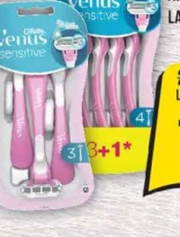 GILLETTE VENUS APARAT DE RAS, SENSITIVE CU 3 LAME, 3 BUC./3+1 BUC.