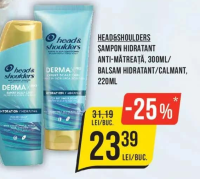 Head&Shoulders Șampon Hidratant Anti-Mătreață 300ml / Balsam Hidratant/Calmant 220ml