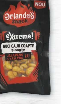 Orlando's Nuci Caju Coapte, Picante, Jalapeno și Cașcaval, 100g