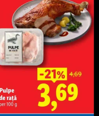 Pulpe de rață per 100 g