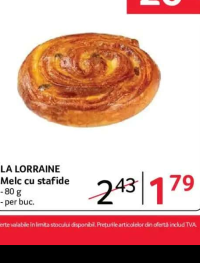 LA LORRAINE Melc cu stafide 80 g