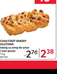 SCHULSTADT BAKERY SOLUTIONS Foietaj cu sirop de arțar și nuci pecan 72 g