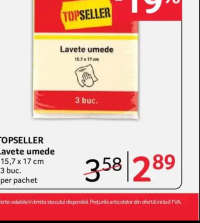 TOPSELLER Lavete umede 3 buc.