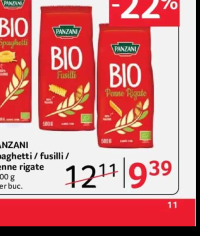 Panzani Bio Spaghetti / fusilli / penne rigate 500 g