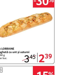 LA LORRAINE Baghetă cu unt și usturoi 160 g