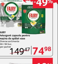 FAIRY Detergent capsule pentru mașina de spălat vase 66 / 84 buc.
