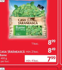CASA ȚĂRĂNEASCĂ Bame verzi întregi 400g