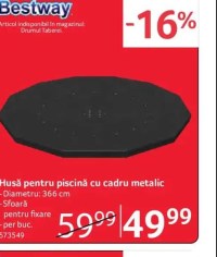Bestway Husă pentru piscină cu cadru metalic 366 cm