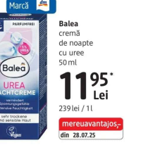 Balea cremă de noapte cu uree 50 ml