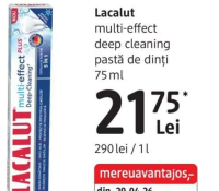 Lacalut multi-effect deep cleaning pastă de dinți 75 ml
